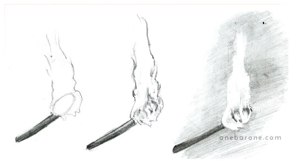 Como desenhar fogo