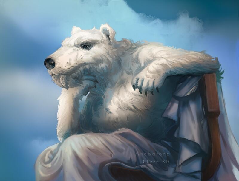 Old anthro bear art | Anebarone illustration