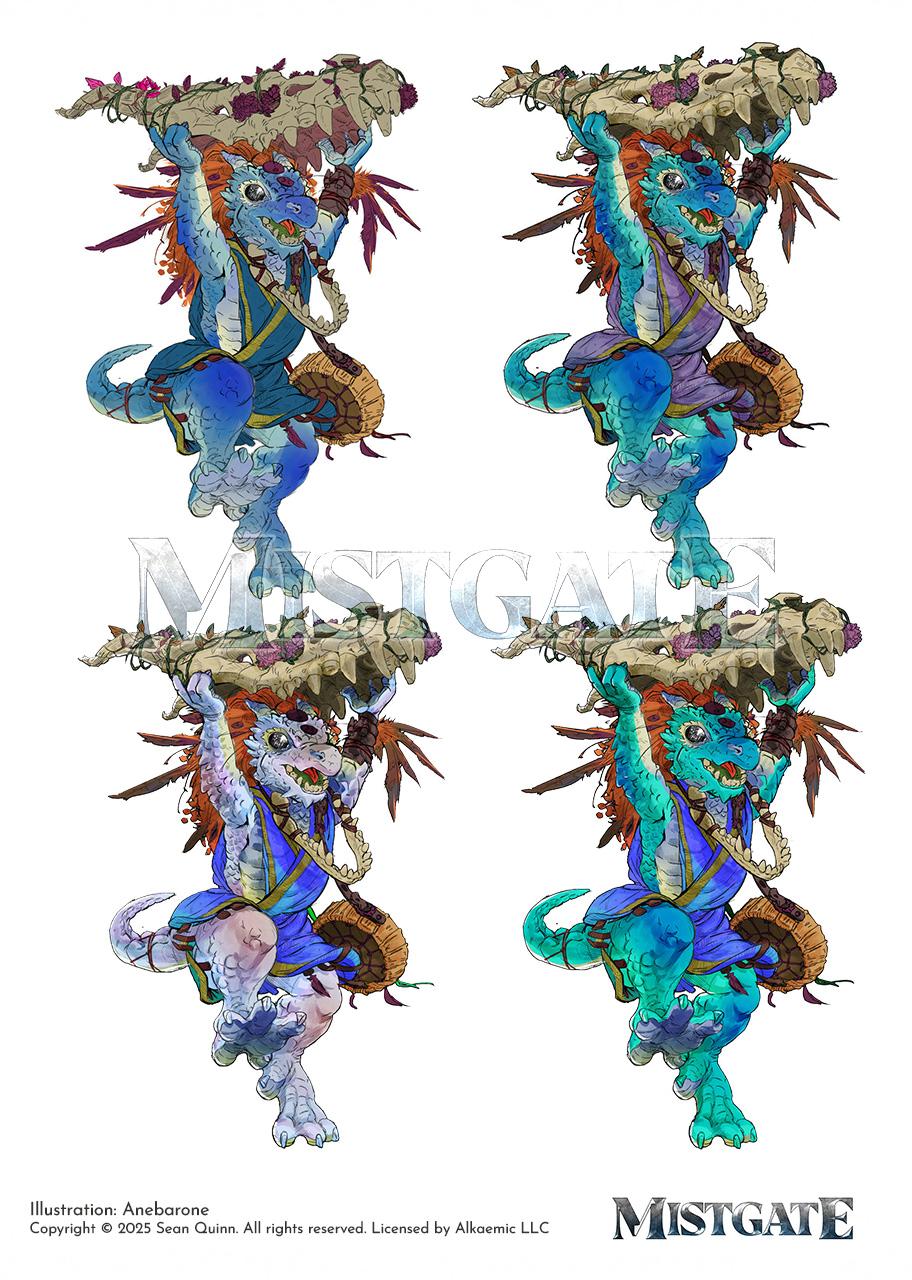 color variations for the kobold holding a skull